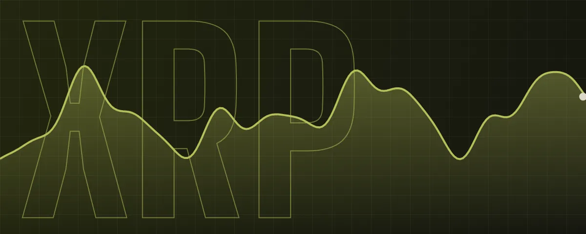 Decorative XRP banner with an illustrative line, not real price data