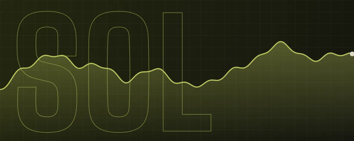 Decorative Solana banner with an illustrative line, not real price data